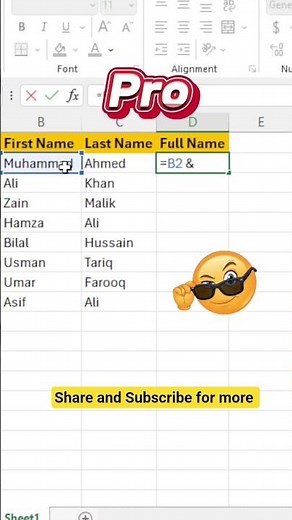 How to merge 2 cells in excel? #foryou #excel #tech #ArslanCompuTech #trendingshorts