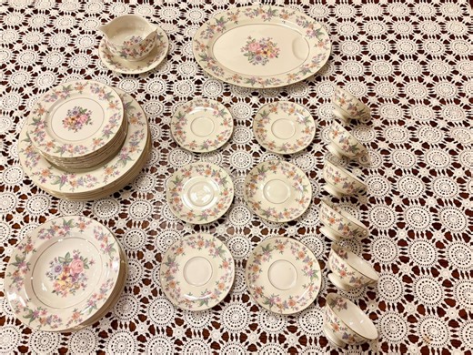 Vintage Theodore Haviland Springtime China Set - 32 Piece Floral Dinnerware - Etsy