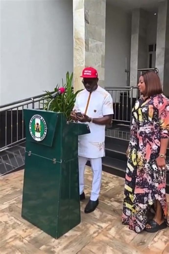 Anambra State Governor, Charles Soludo, dances a victory dance as he gives his acceptance speech. #AnambraDecides2025 | Coalition of Grassroots Democrats CGD