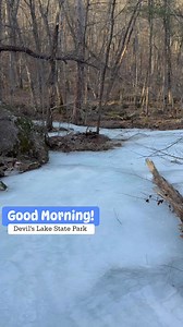 Walking the frozen cascades on Steinke Creek this morning at Devil’s Lake State Park. #devilslakestatepark | Skillet Creek Media