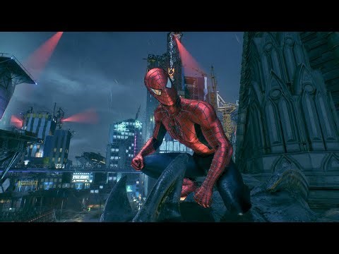 Movie Accurate Raimi's SPIDERMAN Mod Suit Gameplay in Batman Arkham Knight