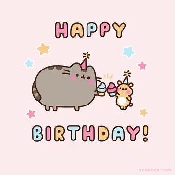 Cheers to Cheek's birthday! 🧁 🎉 | Pusheen