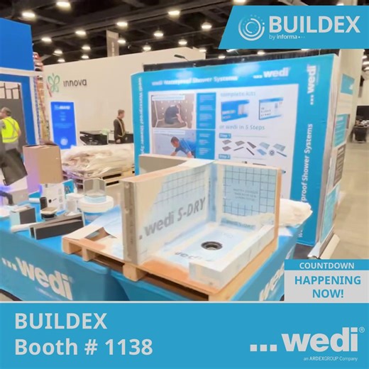 wedi North-America on Instagram: "Today, we’re LIVE at BUILDEX Vancouver! Head over to Booth #1138 at the Vancouver Convention Centre West and check out wedi! Meet your local wedi Technical Sales Support Manager, Ion, and get all your wedi questions answered! Explore our newest innovation, the wedi S-DRY Shower System, and see wedi’s high-quality products in action in our installation demonstrations! We can’t wait to see you there! #BUILDEX #wedi"