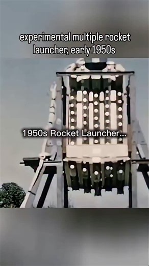 alexmason_666 on Instagram: "The launcher is from the early Cold War period, most likely Soviet (late 1940s–early 1950s). After World War II, the USSR began experimenting with new multiple rocket launcher designs to improve on the Katyusha, which was powerful but inaccurate and slow to reload. The clustered vertical tubes and rigid metal frame show that this was a test or prototype system, not a standard battlefield weapon. It was used to study how firing many rockets at once affected stability,