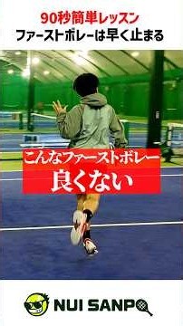 【忙しい人向けテニスレッスン】こんなファーストボレーしてませんか？〈ぬいさんぽテニス（Tennis）〉 #テニス #テニスレッスン #tennis #ぬいさんぽ