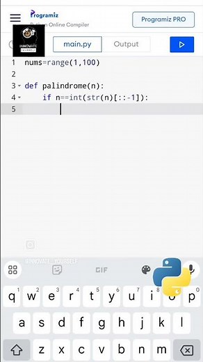 FIND ALL PALINDROME NUMBERS IN A RANGE in Python Programming 🌟#palindrome #number #range #python