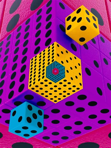 Endless Dice Zoom Loop 2 🎲✨ #satisfying #3danimation #oddlysatisfying #infiniteloop