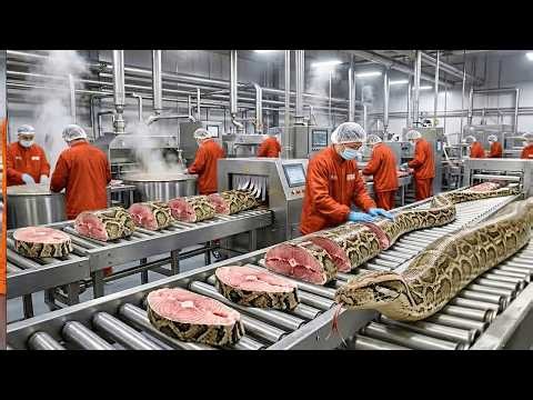 Inside a Snake Meat Factory: How Python Skin Becomes Luxury Jackets