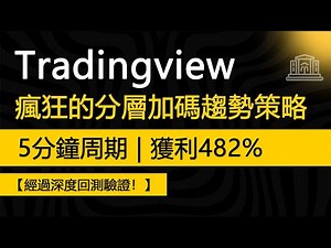 TradingView 上瘋狂的分層加碼趨勢策略：在5分鐘周期獲利高達482%！！