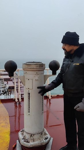 The Compass Binnacle. Will show you the standard compass 🧭 adjustment procedure in my next video. #capt_sams #merchantnavy #lifeatsea #maritime #seafarer #ship #sailor #instaship #sea #merchantmarine #seaman #coolmariners #instashipping #sealife #sailorlife #humansatsea #deckcadet #seafarers #sailors #vessel #ocean #navigation #mariners #mariner #compass #yacht #yachtlife #seamanlife #nautical | Samarth Sinha