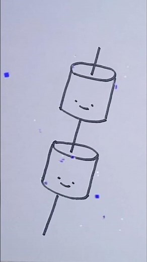 How to Draw Cute Marshmallow Skewers Step by Step 🍡✨ #HowToDraw #CuteDrawing #MarshmallowDrawing