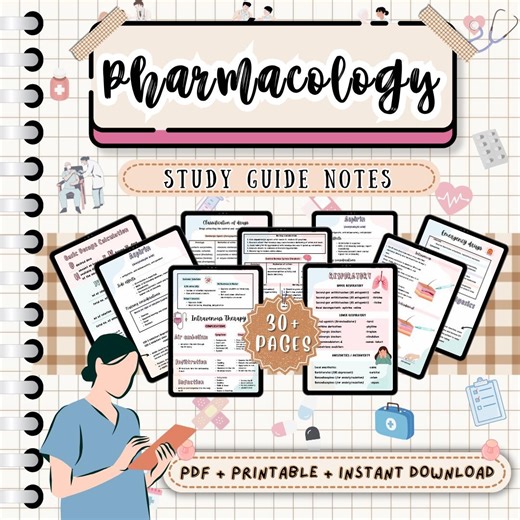 Pharmacology | Nursing Study Guide | Nursing School Notes | Medical Study Notes | Nurse Practitioner | Nursing Notes NCLEX PDF Download - Etsy