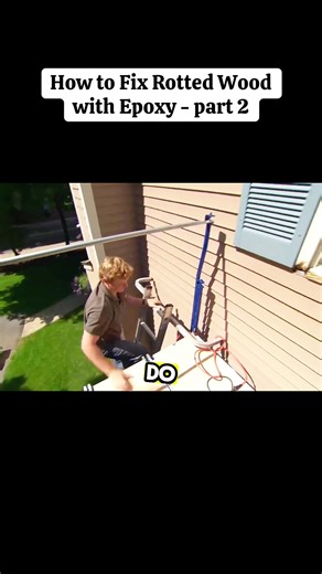 How to Fix Rotted Wood with Epoxy - part 2 #fyp #usa🇺🇸 #epoxy