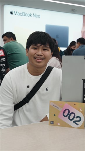 The Neo excitement continues! ✨ Watch as our team chats with some of the first customers at SM Megamall as they get their hands on the all-new MacBook Neo. From their chosen colors to why they choose Mac, here’s what they had to say. Don’t miss out! Grab the MacBook Neo today at any Power Mac Center store nationwide. #MacMadeForMore