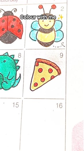 Colour with me PART-14 Pizza 🍕 #art #drawingideas #coloring #asmr #satisfying #trending #shorts