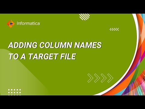 How to Add Column Names to a Target File