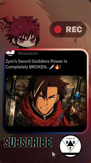 Zyro’s Sword Goddess Power Is Completely BROKEN…🗡🔥!#anime #zyro #hero