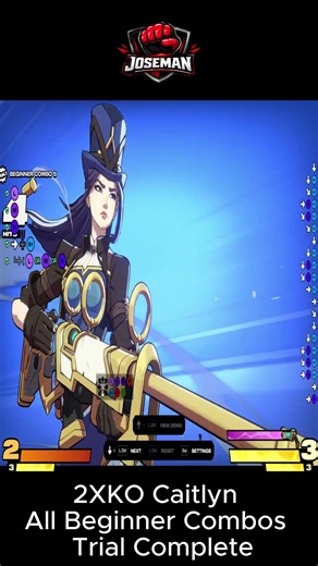 2XKO Caitlyn All Beginner Combos – Trial Complete