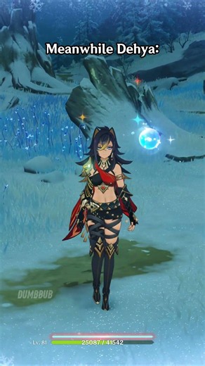 Other Characters Can't Survive In Snow Without Fire Except Her #genshinimpact