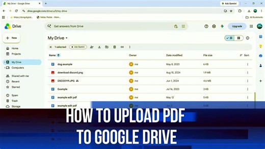 How To Upload PDF To Google Drive