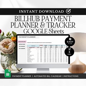 Bill Payment Tracker: Google Sheets Finance Planner (digital Download)
