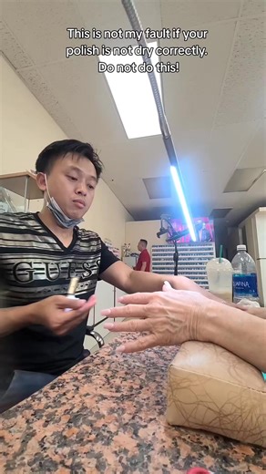 When the client take their hand out from the gel lamp. #nailart #nail #tutorial #foryoupage #fyp #nailtok #vietnamesesalon #559fresno #storytime #nailtech #client #gelnails | I Do Nails