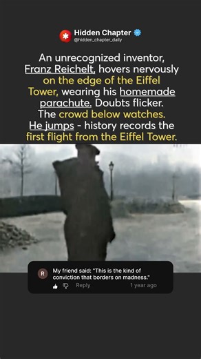 🗼 The Parachute That Couldn't Save Him: Eiffel Tower 1912