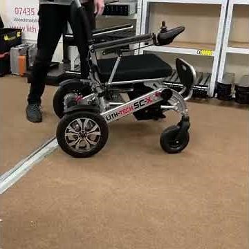 How to fold and unfold an electric wheelchair with 1 hand. (LITH-TECH SMART CHAIRS)