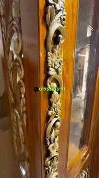 চিটাগং সেগুন কাঠের তৈরী রাজকীয় শোকেস । Wooden showcase. #01759913171 #furniture