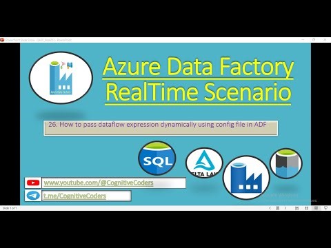 How to pass dataflow expression dynamically using config file in ADF | Azure Data Factory Real Time