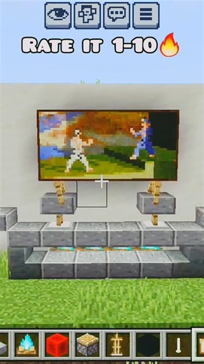 ​I built a working TV in Minecraft! 📺🔥#shorts