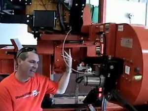 Wood-Mizer LT-series sawblade alignment as explained at factory