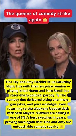 Tina Fey & Amy Poehler’s Hilarious SNL Comeback 😂