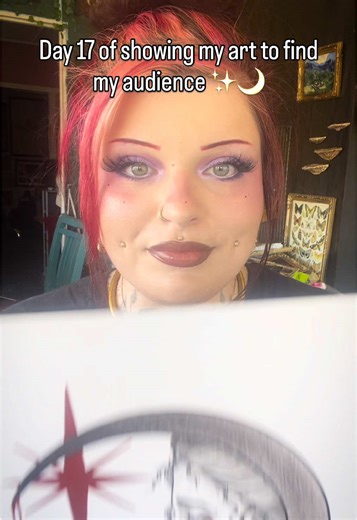 Blood moon 🌙✨ I love making anything with celestial themes 🌙 seems an appropriate time to share this on the blood moon eclipse! Prints are available on my Etsy ✨ #moonart #witchy #artreveal #decor #celestial