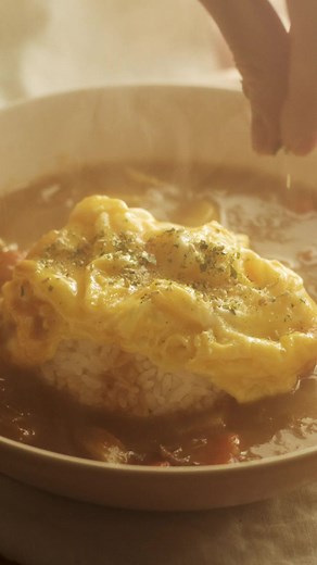 Delicious Japanese Curry with Soft Scrambled Eggs