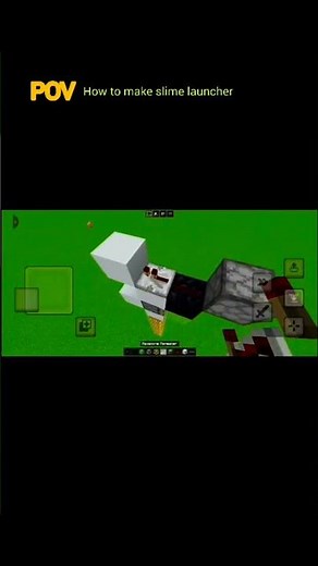 How to make a slime launcher in Minecraft pocket edition.. #minecraft #slime #launcher