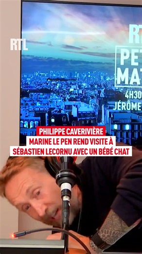 Un chaton à Matignon : quand Marine Le Pen rend visite à Sébastien Lecornu avec un bébé chat 🤣 Le Cave'réveil de Philippe Caverivière dans RTL Matin | RTL
