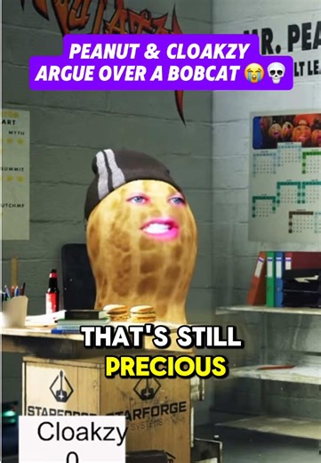 Peanut and Cloakzy argue over a bobcat 🤣 @theburntpeanut #fyp #theburntpeanut #peanut #theburntpeanutclip #theburntpeanutclips
