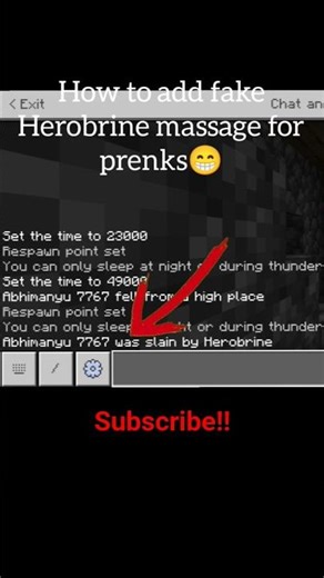 how to add fake massage for pranks#minecraft #shorts