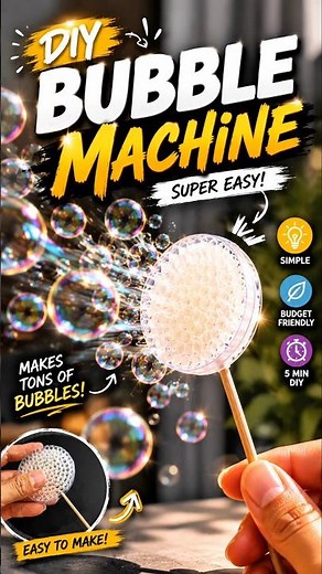 The Easiest Bubble Machine Ever! 🤯