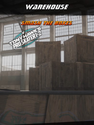 Tony Hawk's Pro Skater 1 2: Smash The Boxes in Warehouse