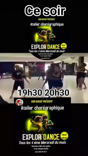 💙 MERCREDI 26 /11 Explor Dance : Atelier Chorégraphique 🌴 📅 Mercredi 26 NOVEMBRE à 19h30 📍 Gymnase de la RDG Dans le cadre du Contest Caribéen 2026 (grande finale 2026 ), l’association Vien Bouge te propose un atelier chorégraphique unique autour du concept Explor Dance 💃🏽🕺🏽 Au programme : ✨ Travail scénique et expression corporelle 🎵 Exploration musicale (choix des sons, rythme, ambiance) 🎭 Mise en scène et création d’univers 🎬 Gestuelle, déplacements, interaction de groupe 🪶 Utilis