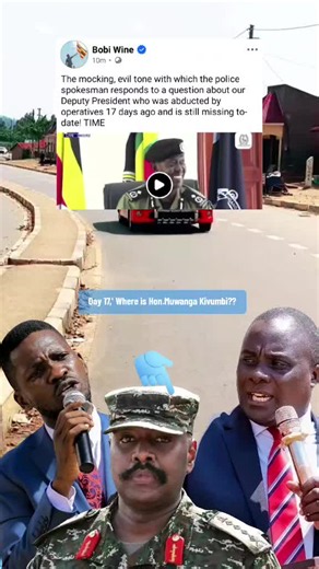 The mocking, evil tone with which the police spokesman responds to a question about our Deputy President who was abducted by operatives 17 days ago and is still missing to-date! TIME. WHERE IS HON.MUWANGA KIVUMBI. @ICC ARREST MUSEVENI AD HIS CRIMINAL SON MUHOOZI NOW @UN @DW Africa @CNN