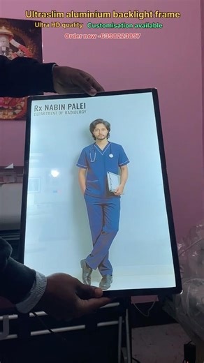 🤫Ultraslim aluminium backlight frame#ledframe#backlitframe#latestlikes#thedecorian#ledboard#gift#to