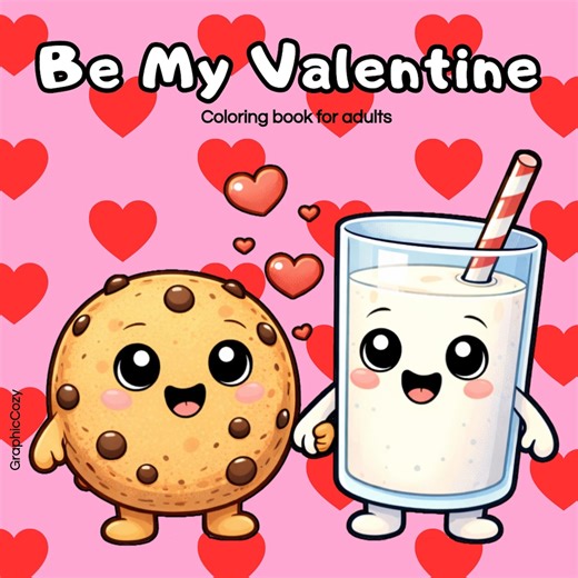 Valentine's Day Coloring Book | Cute Love Coloring Book | Romantic and Creative Gift - Etsy