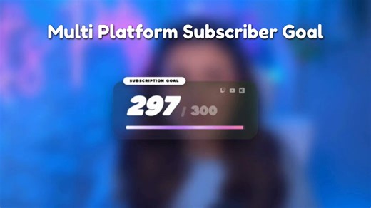 Free Multi-platform subscriber goal 🎉- Works for multistreaming - fully customize events/platforms- built in event alerts - redesign it to look however you wantLet me know if you want the 🔗