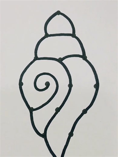 How to Draw a Conch Using Dots for Rangoli Art