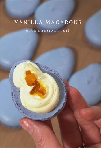 Delicious Macaron Filling with Ganache and Passion Fruit