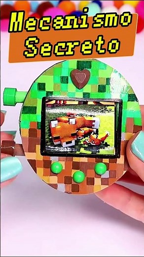 🔄 Minecraft Tamagotchi: The Secret Mechanism That WORKS! (DIY) #crafts #papercraft