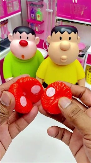 Boys Eating Orange Set Toys, Satisfying With Unboxing Miniature ASMR Videos #asmrroleplay